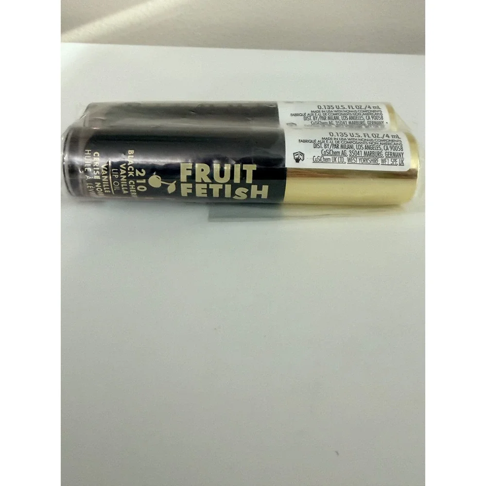 Milani Fruit Fetish Lip Oil 210 Black Cherry Vanilla 2-Pack NWT